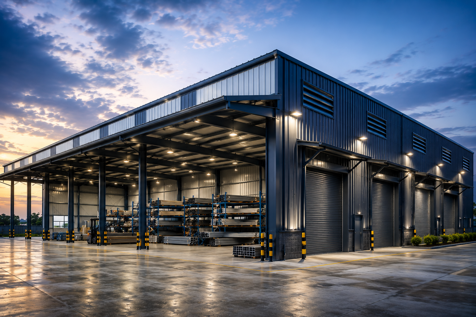 Warehouse and factory shed site work